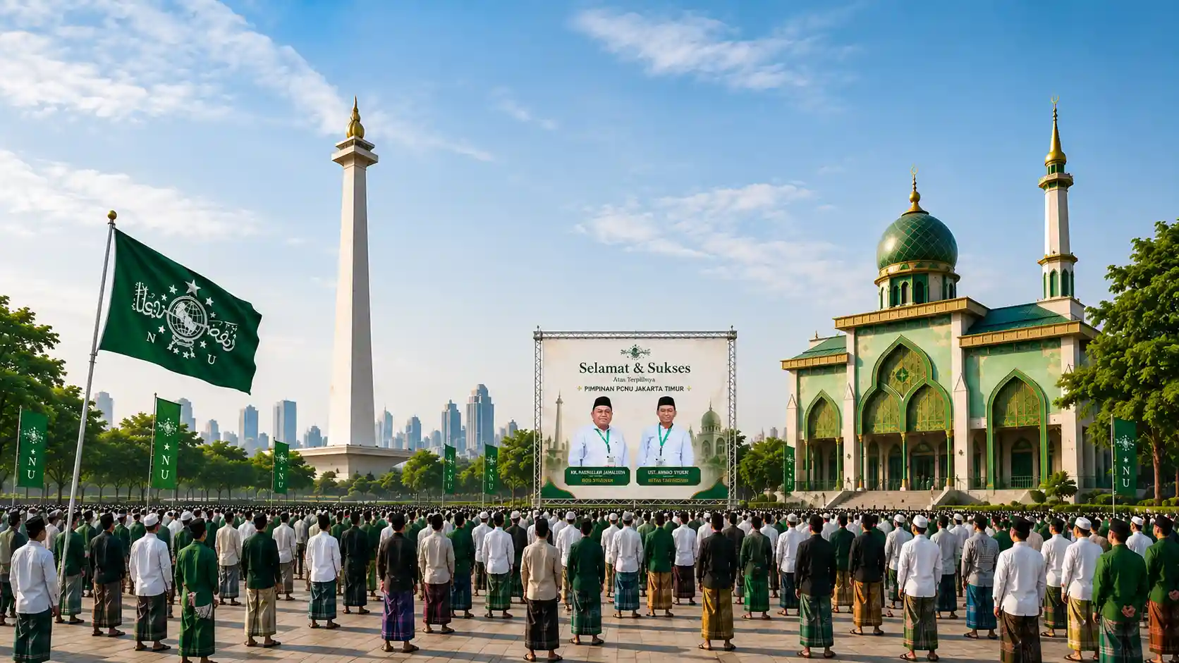 Kebersamaan pengurus dan warga PCNU Pengurus Cabang Kabupaten Ciamis